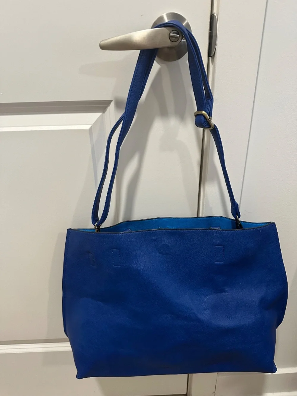 Handmade Blue Leather Purse